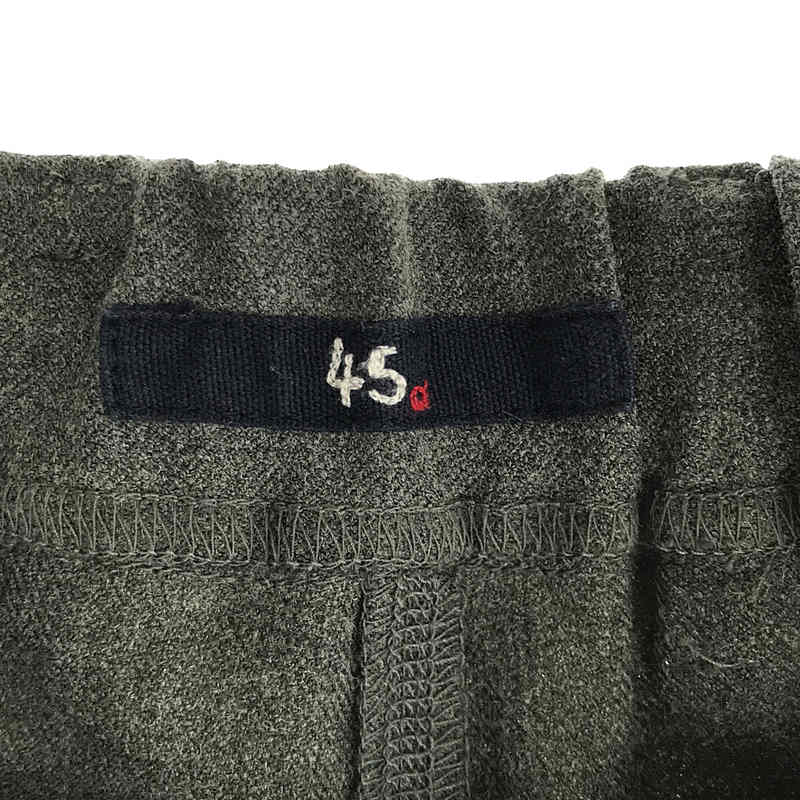 45r / フォーティファイブアール ウール混 無地 ストレッチ パンツ