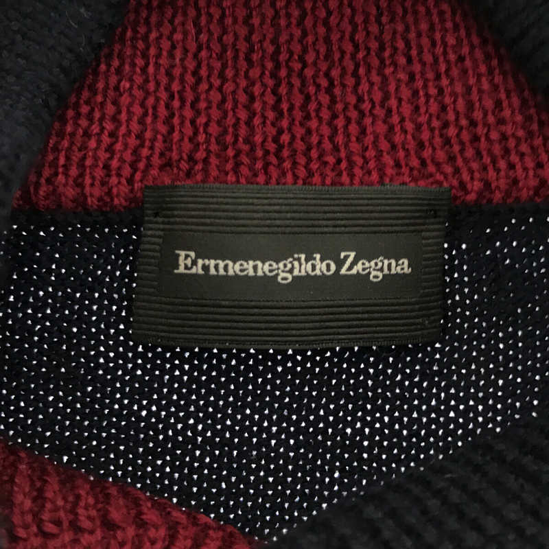 Ermenegildo Zegna / エルメネジルド ゼニア ウール100％ クロスハイネック ニット セーター