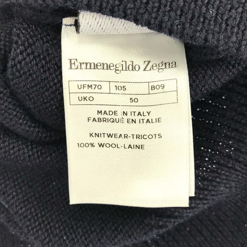 Ermenegildo Zegna / エルメネジルド ゼニア ウール100％ クロスハイネック ニット セーター