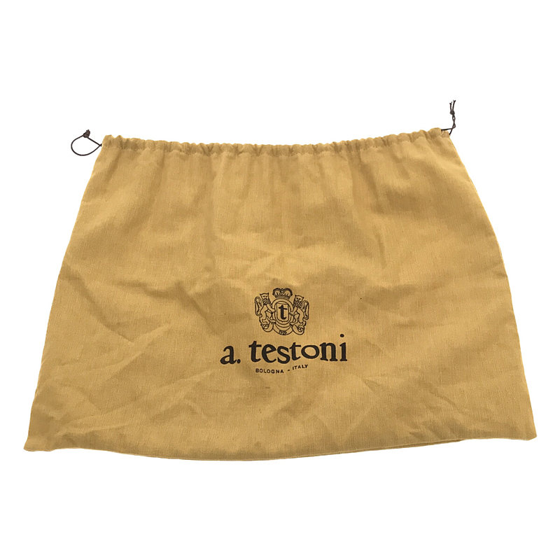 a.testoni / アテストーニ イタリア製 レザー ハンドバッグ 保存袋あり