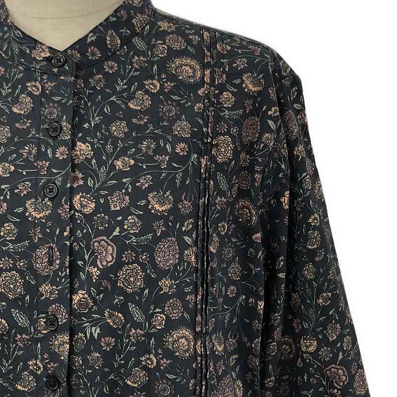 SOIL / ソイル 花柄 コットン バンドカラーシャツワンピース