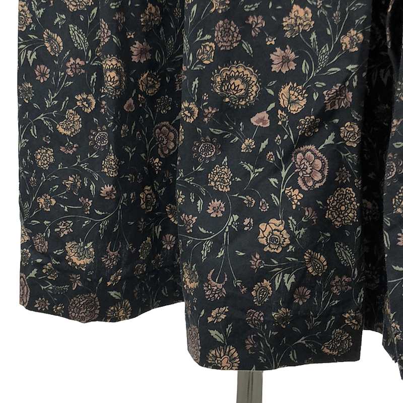 SOIL / ソイル 花柄 コットン バンドカラーシャツワンピース