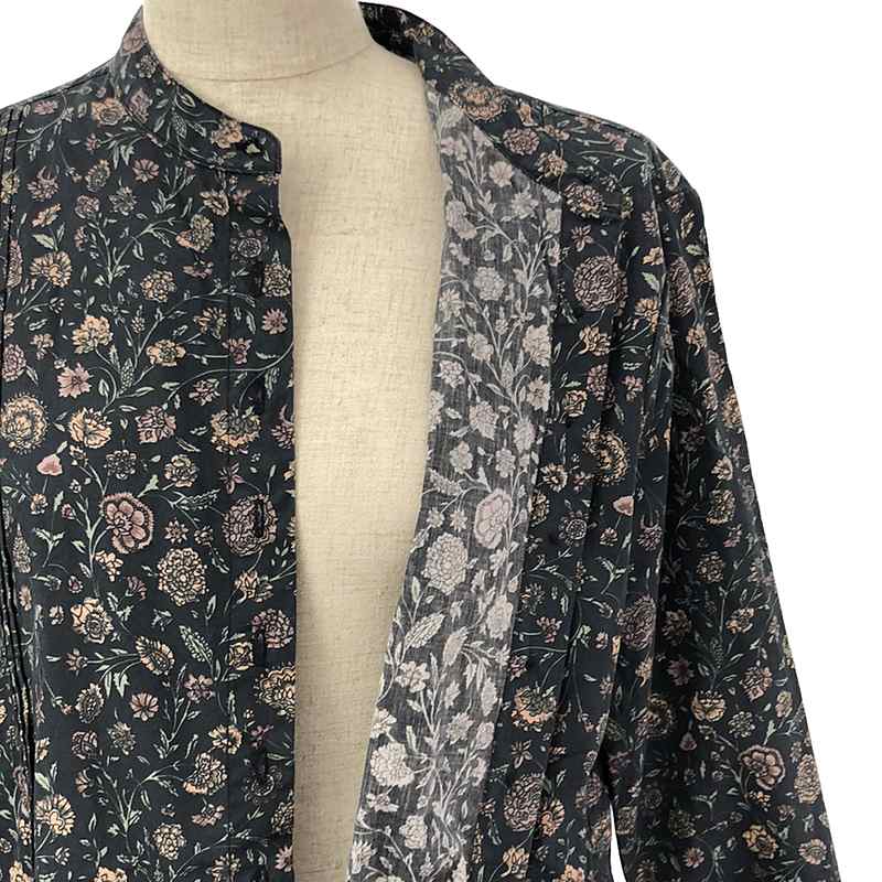 SOIL / ソイル 花柄 コットン バンドカラーシャツワンピース