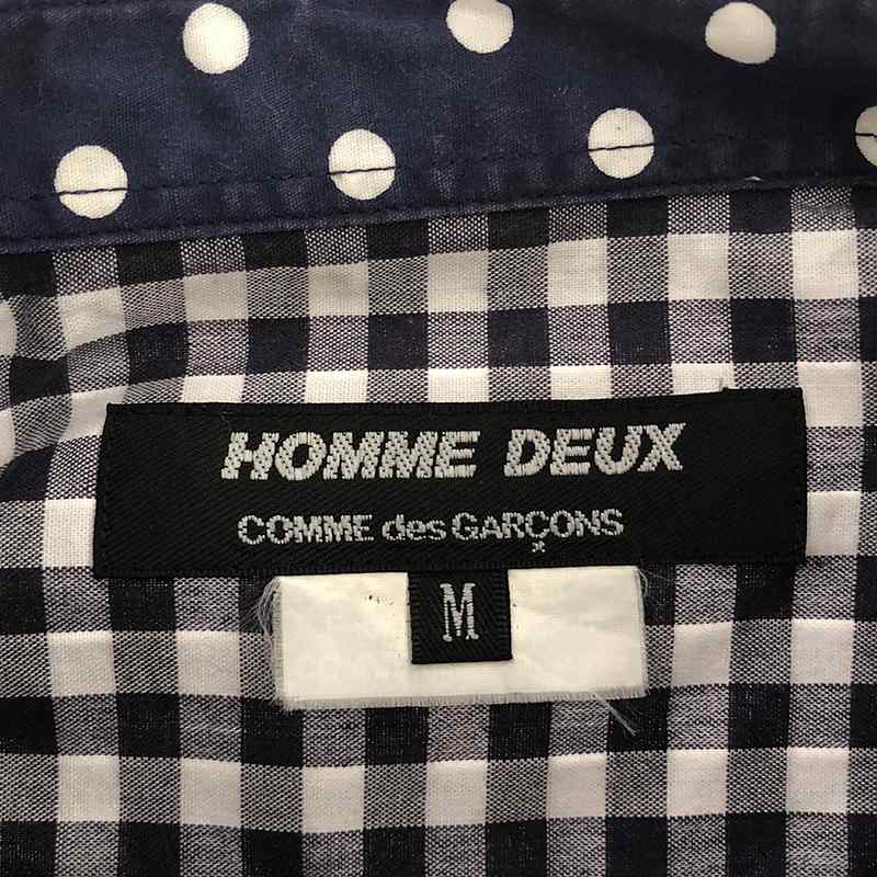 COMME des GARCONS HOMME DEUX / コムデギャルソンオムドゥ チェック ドット レギュラーカラーシャツ