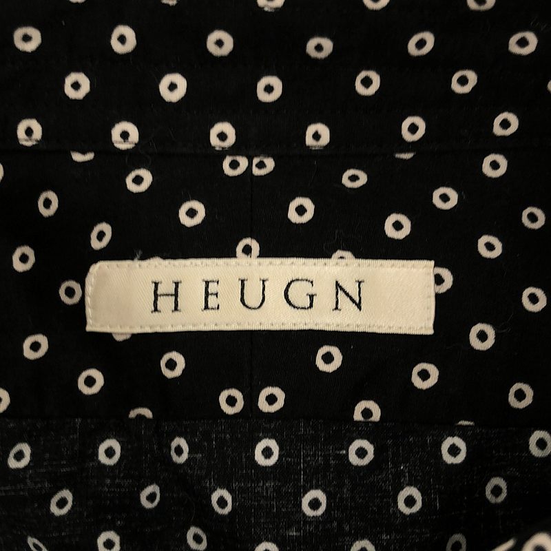 HEUGN / ユーゲン CIRCLE DOT REGULAR COLLAR SHIRT サークルドット レギュラーカラーシャツ