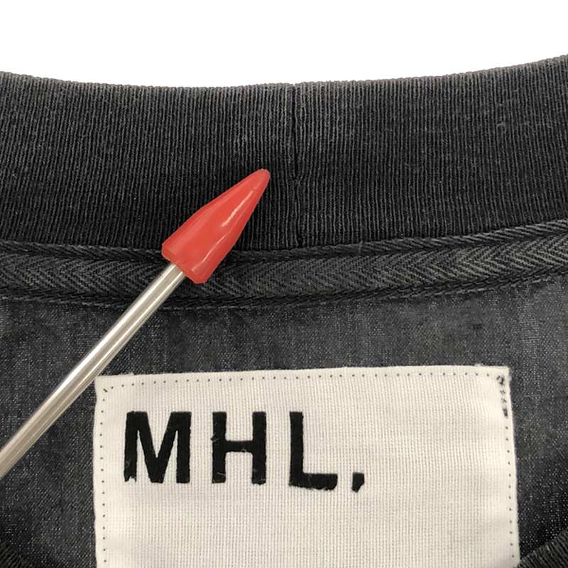 MHL. / エムエイチエルマーガレットハウエル ドライコットンリネン 半袖ワンピース