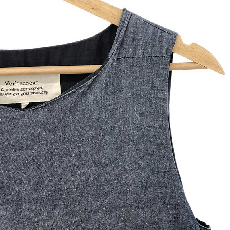 veritecoeur / ヴェリテクール ボリュームギャザー ノースリーブワンピ－ス