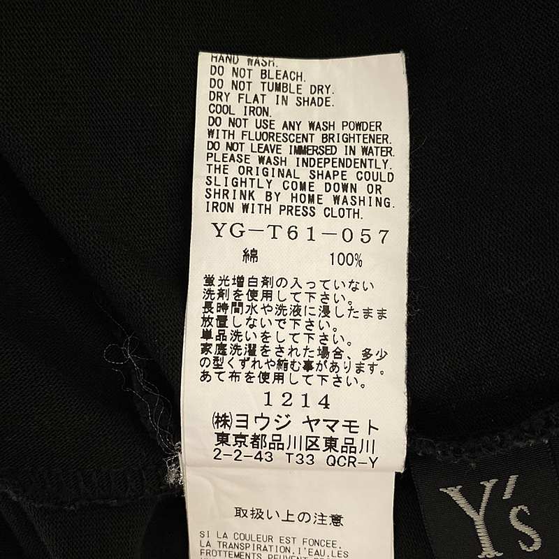 Y's / ワイズヨウジヤマモト ワンポイントロゴ クルーネック オーバー Tシャツ