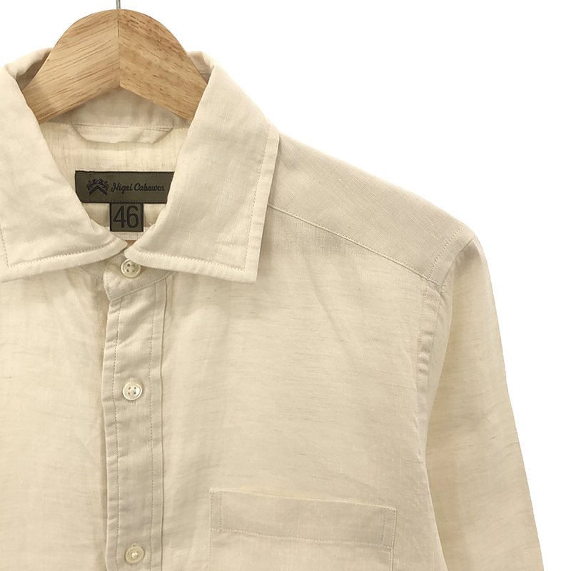 ​NIGEL CABOURN / ナイジェルケーボン BRITISH LINEN OXFORD ブリテッシュリネン オックスフォード オフィサーシャツ