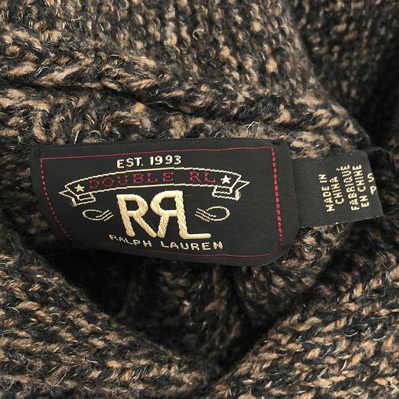 RRL / ダブルアールエル ウール混 ケーブル編み ショールカラー ニットカーディガン