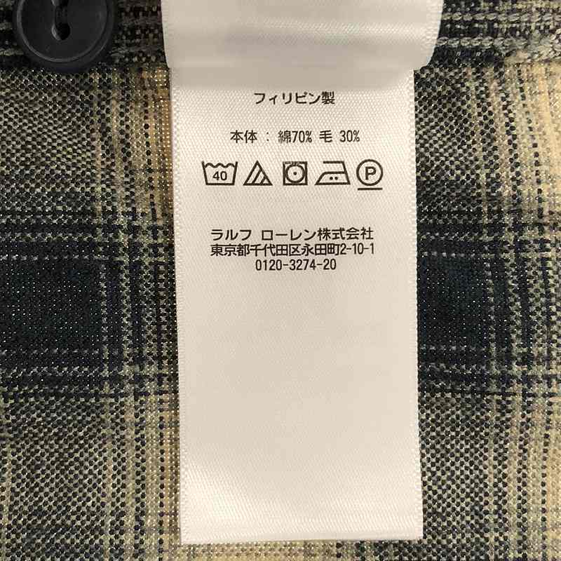 RRL / ダブルアールエル プラッド コットン ウール オンブレチェックシャツ