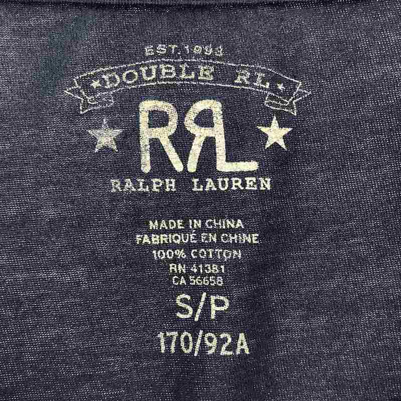 RRL / ダブルアールエル ロゴ刺しゅう コットン クルーネック Tシャツ