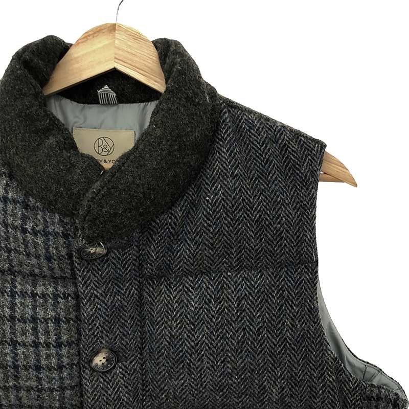 BEAUTY&YOUTH / ビューティーアンドユース HARRIS TWEED クレイジーダウンベスト