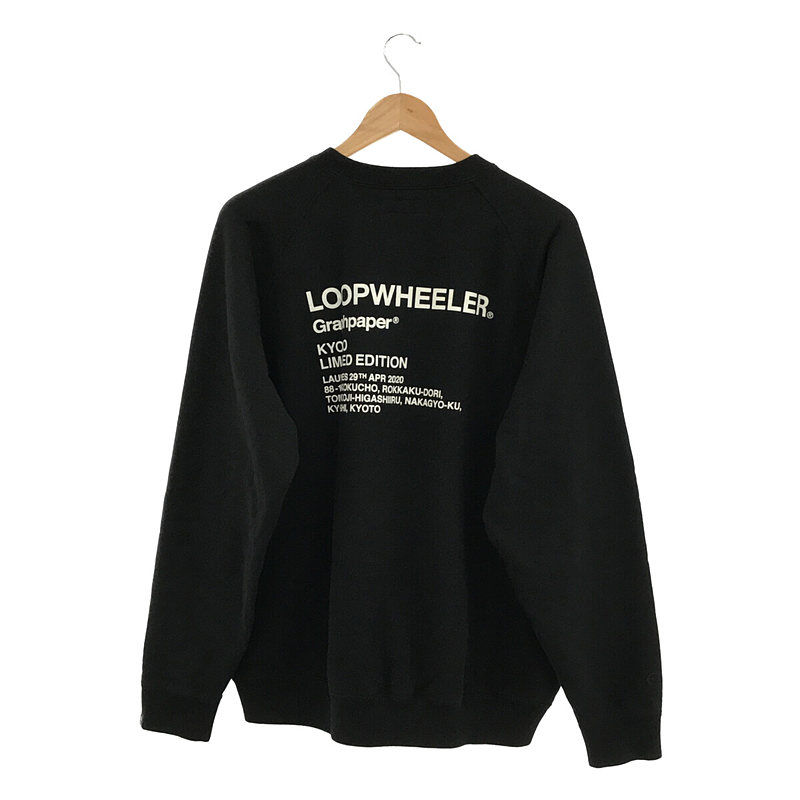 Graphpaper / グラフペーパー × LOOPWHEELER ループウィーラー Raglan Sweat 両面プリント ラグラン スウェット