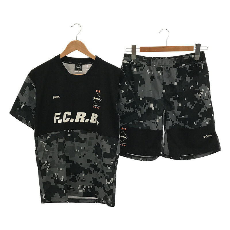 セットアップ CAMOUFLAGE TRAINING S/S TOP & SHORTS トレーニング ウェア ナップサック有FCRB /  エフシーレアルブリストル