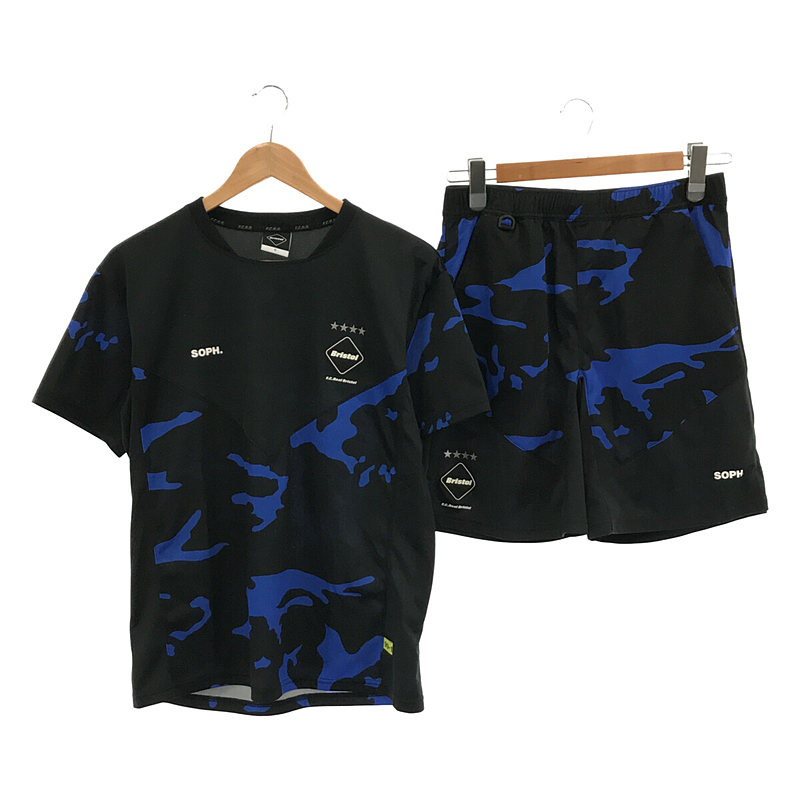 セットアップ CAMOUFLAGE TRAINING S/S TOP & SHORTS トレーニング ウェア ナップサック有FCRB /  エフシーレアルブリストル