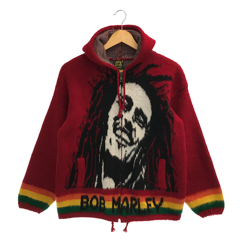 TEJIDOS RUMINAHUI BOB MARLEY ボブマーリー レゲエ エクアドル製 ジップ ニット パーカーVINTAGE / ヴィンテージ  古着