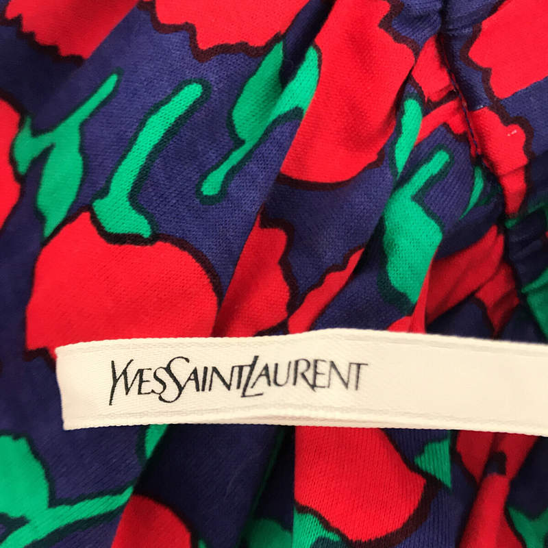 YVES SAINT LAURENT / イヴサンローラン OLD オールド セットアップ 花柄 スカート付き ブラウス トップス