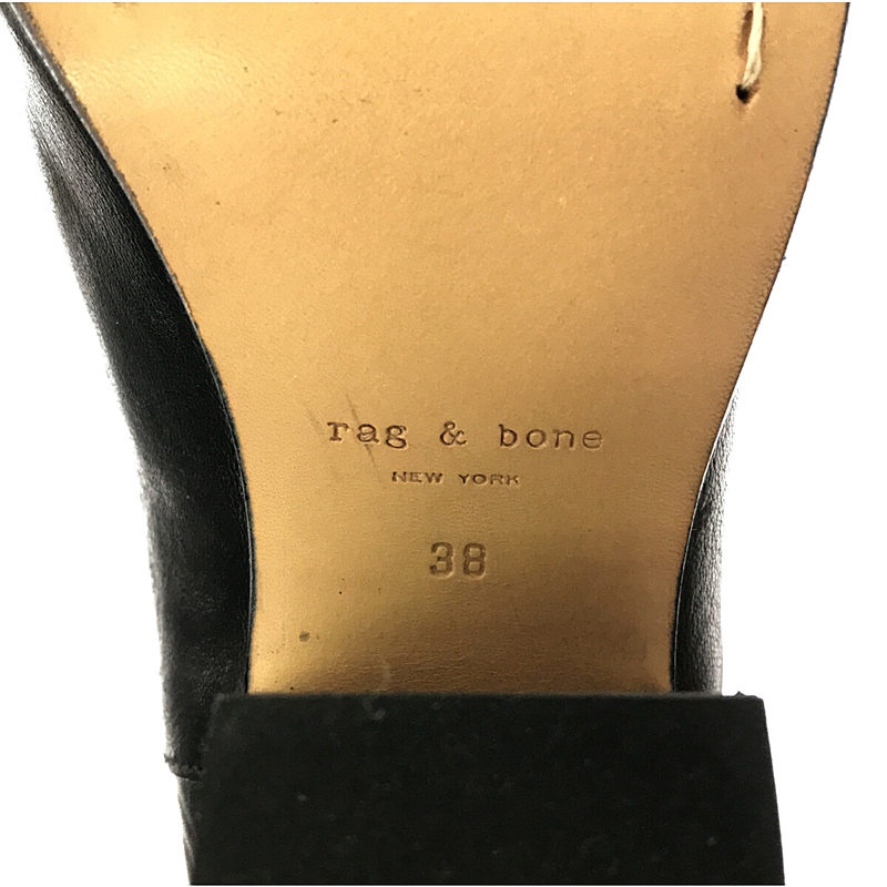 rag & bone / ラグアンドボーン HARRW BOOT レザー ストラップ ブーティー チャンキーヒール ショートブーツ 箱・保存袋有