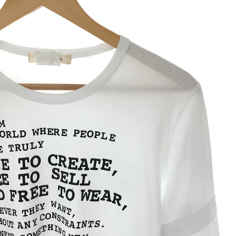 COMME des GARCONS / コムデギャルソン コットン クルーネック フロントロゴ 切替しデザインスリーブ カットソー ロンT