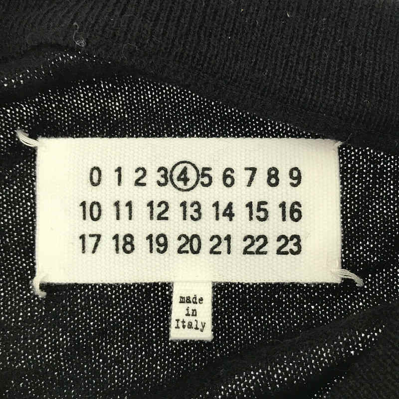 Maison Margiela / メゾンマルジェラ ④ エンブロイダリー ワンポイント刺繡ロゴ クルーネック ハイゲージ ウール ニット セーター