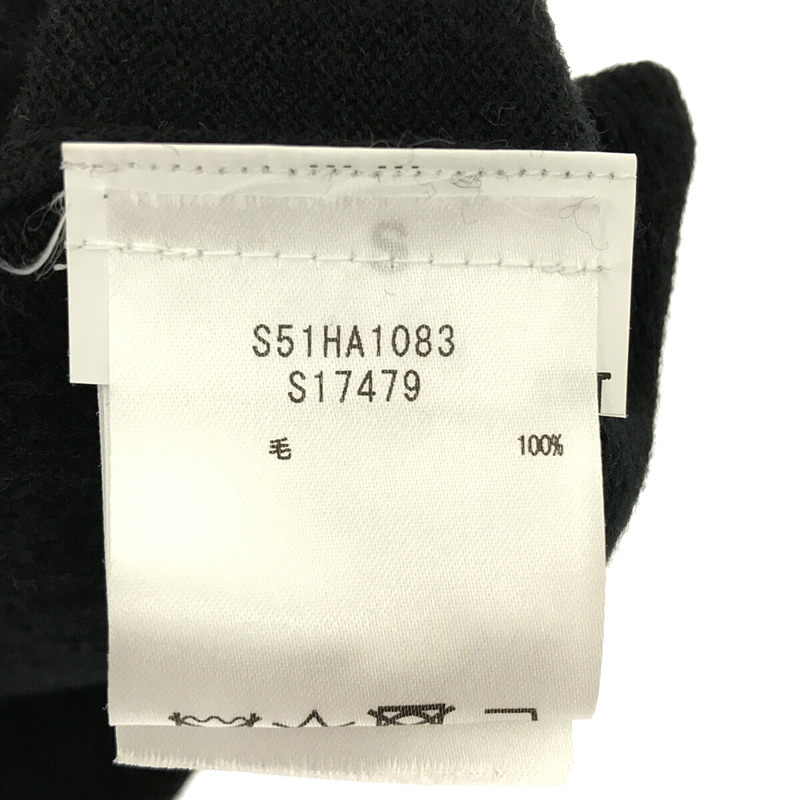 Maison Margiela / メゾンマルジェラ ④ エンブロイダリー ワンポイント刺繡ロゴ クルーネック ハイゲージ ウール ニット セーター