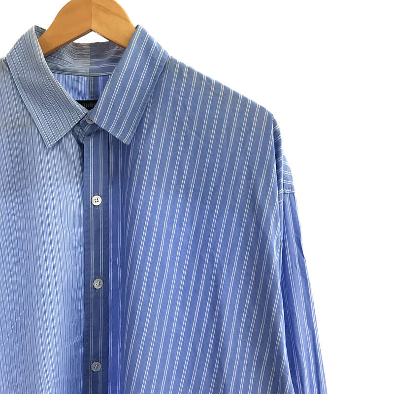 DRESSEDUNDRESSED / ドレスドアンドレスド XXL PINSTRIPE COLOR BLOCK SHIRT