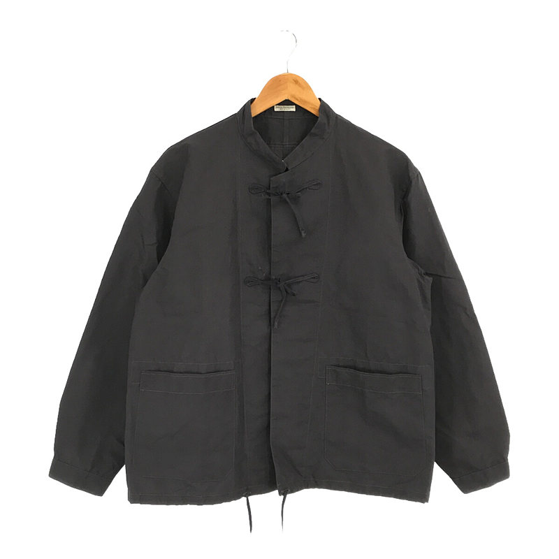 C/L STAND COLLAR JACKET #TOBACCO コットンリネンウェザー スタンドカラー ジャケット カバーオール