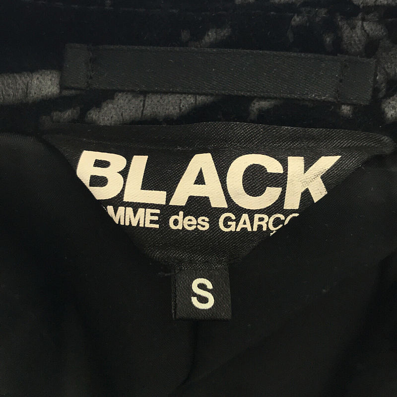 BLACK COMME des GARCONS / ブラックコムデギャルソン VOLOUR&COATING COAT ベルベット コーティング ステンカラー コート