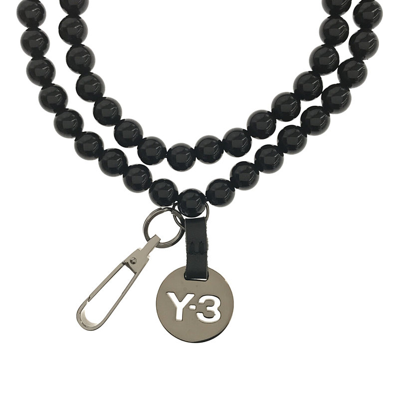 Y-3 / ワイスリー 数珠 ロゴプレート ネックレス ユニセックス キーホルダー付き