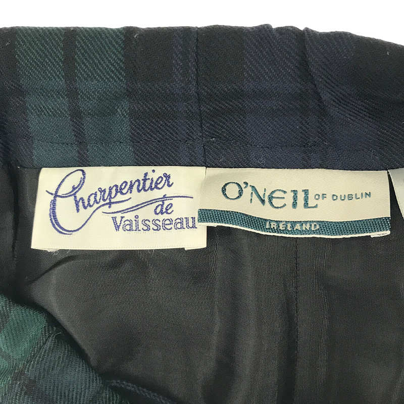 O'NEIL OF DUBLIN / オニールオブダブリン ウール タータンチェック プリーツ ロング スカート