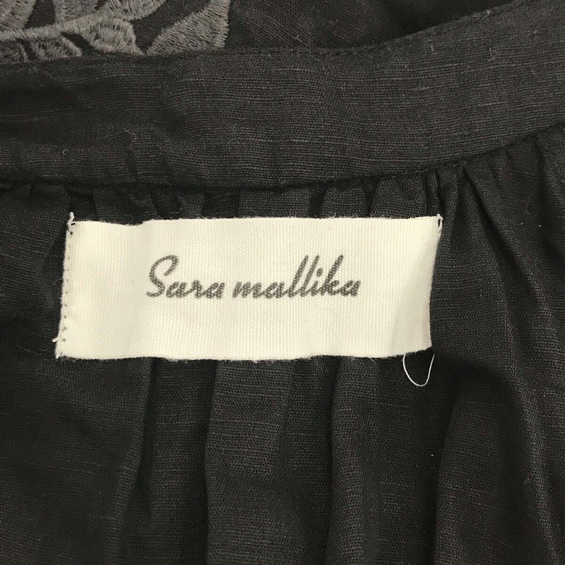 sara mallika / サラ マリカ × Deuxieme Classe ドゥーズィエムクラス 別注 EMBROIDERY ワンピース 刺繍 キーネック ロング ドレス