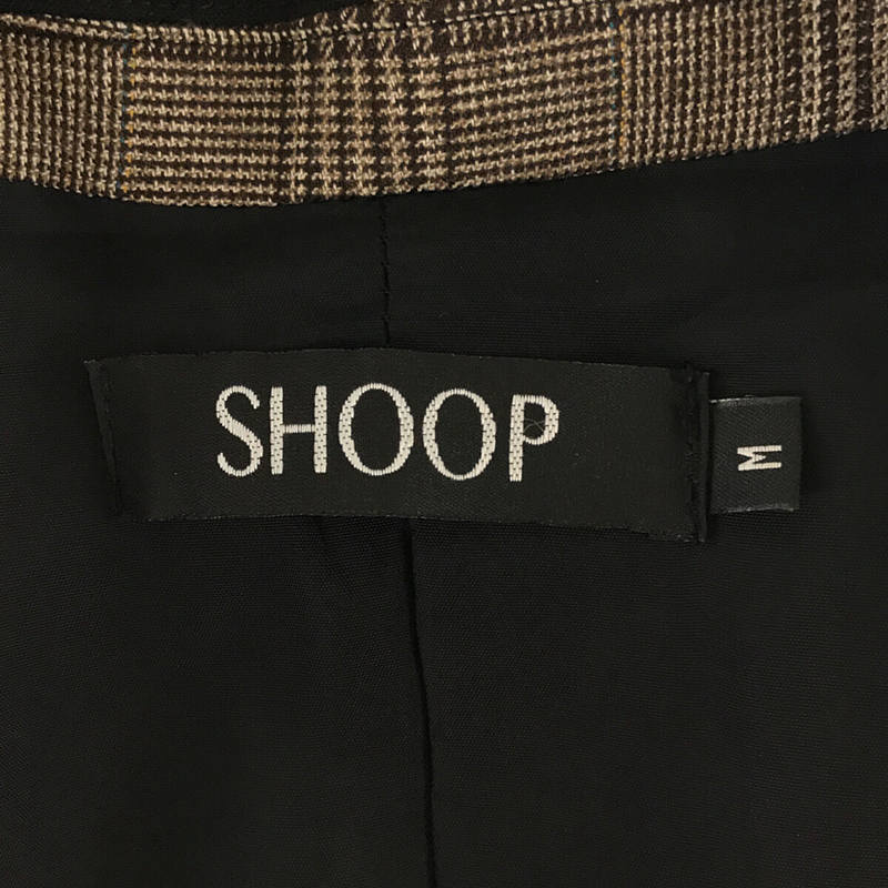 SHOOP CLOTHING / シュープ バイカラー グレンチェック 切替 ダブル テーラード ジャケット