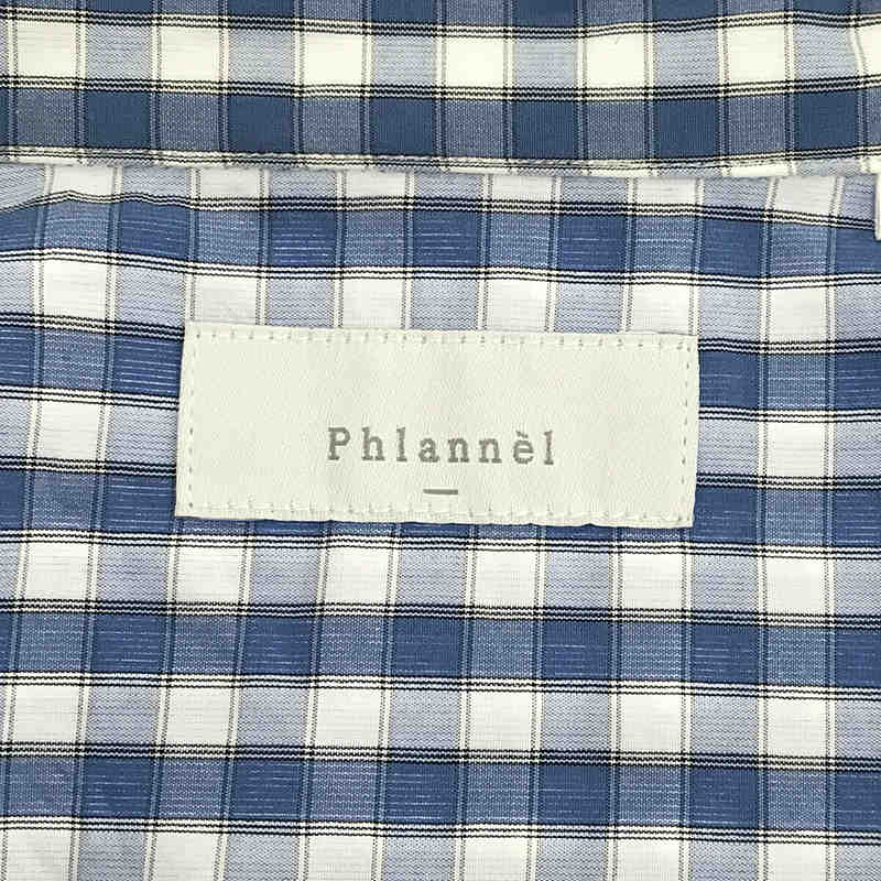 Gingham Check Skipper Shirt シルク ギンガムチェック スキッパー シャツ プルオーバーPhlannel / フランネル