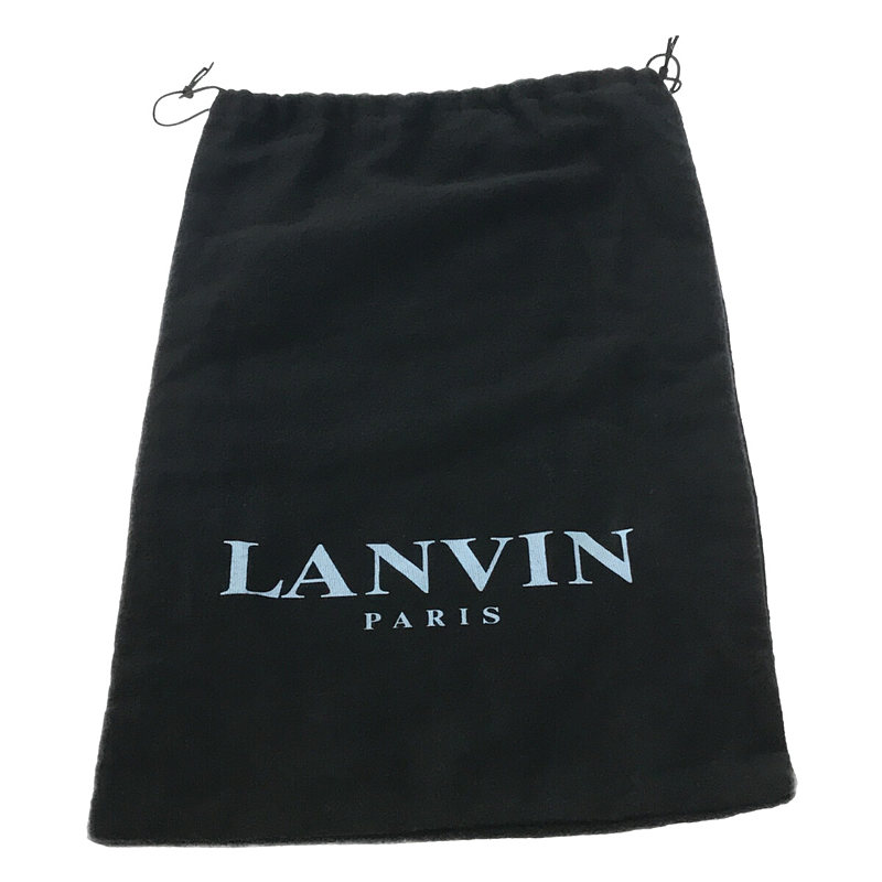 LANVIN / ランバン レザー ヒール切替 サイドジップ ブーティー ショートブーツ