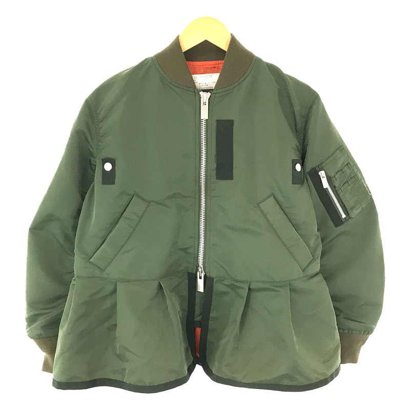 Nylon Twill Mix Blouson プリーツ ナイロン ツイル ミックス ブルゾン