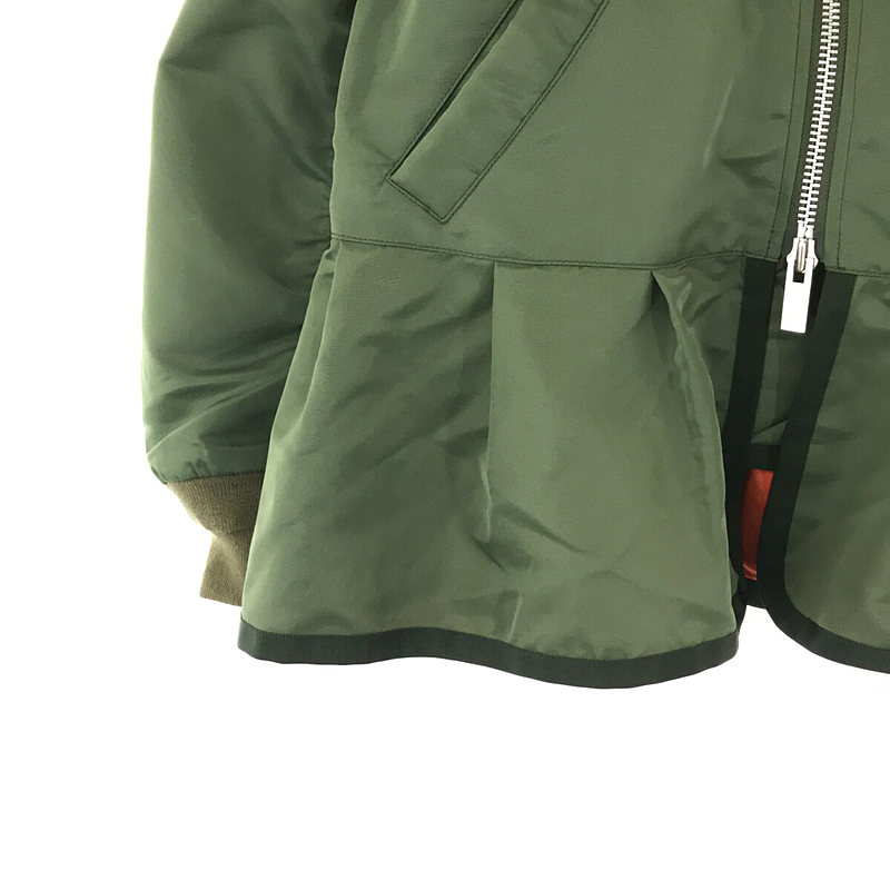 Nylon Twill Mix Blouson プリーツ ナイロン ツイル ミックス ブルゾン