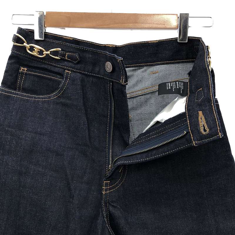 CELINE / セリーヌ by Hedi Slimane エディスリマン トリオンフチェーン装飾 デニム キュロットパンツ