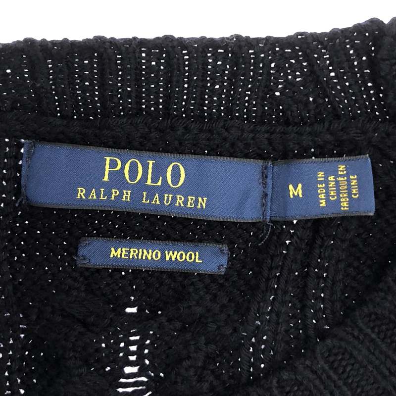 POLO RALPH LAUREN / ポロラルフローレン メリノウール ケーブル ニットワンピース