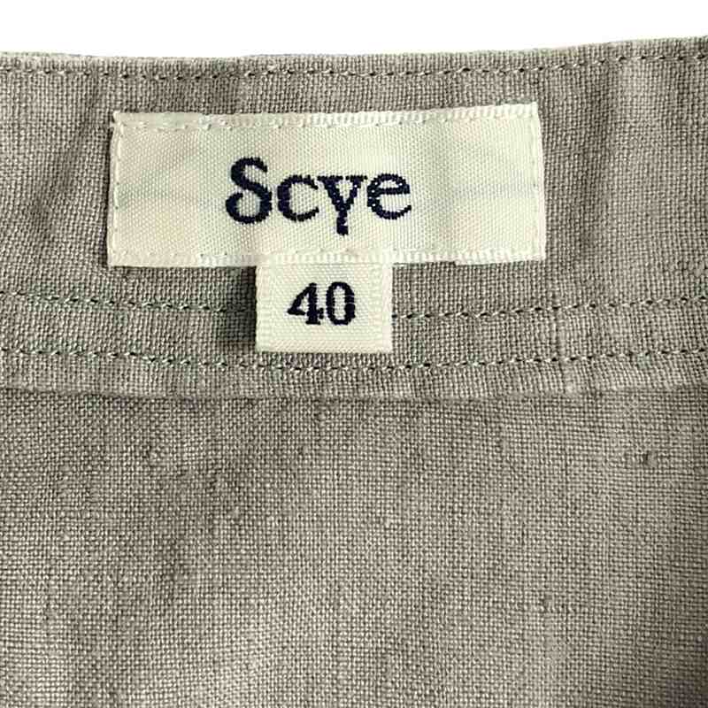 SCYE / サイ 高密度リネン タック ギャザーブラウス