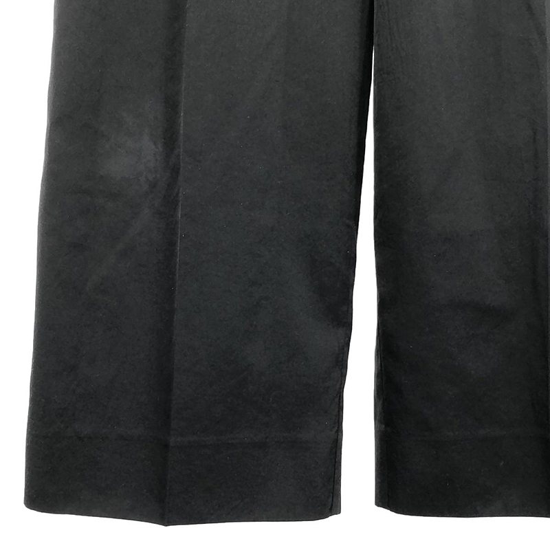 yori / ヨリ サテン センタープレス ウエストゴム ワイド イージーパンツ