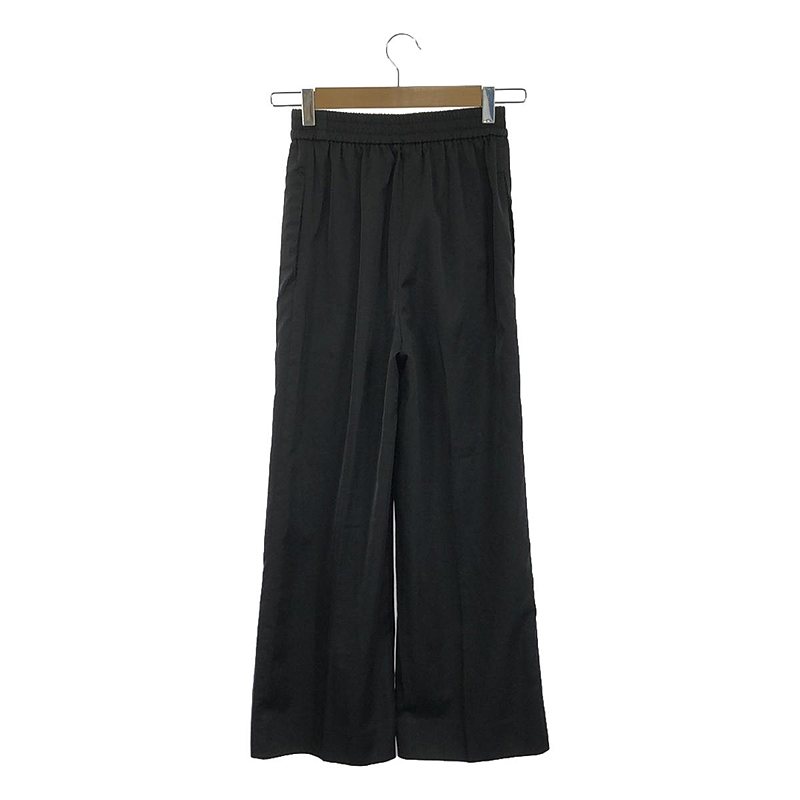 yori / ヨリ サテン センタープレス ウエストゴム ワイド イージーパンツ