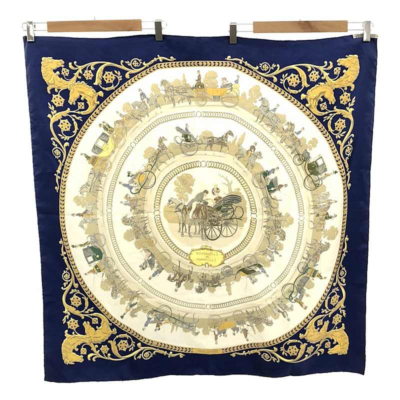 HERMES / エルメス La Promenade de Longchamps ロンシャンへの散歩 カレ90 スカーフ