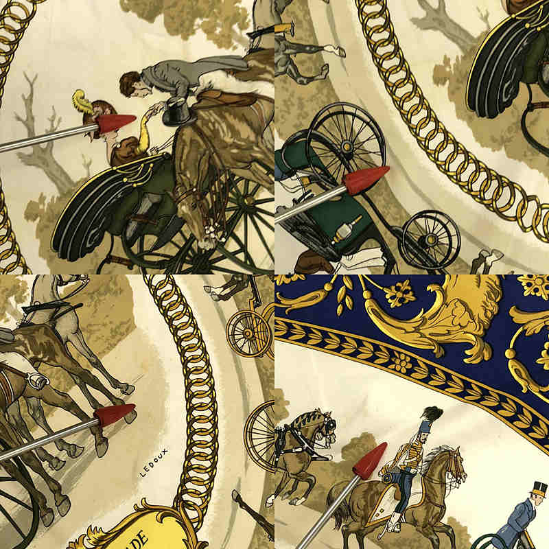HERMES / エルメス La Promenade de Longchamps ロンシャンへの散歩 カレ90 スカーフ