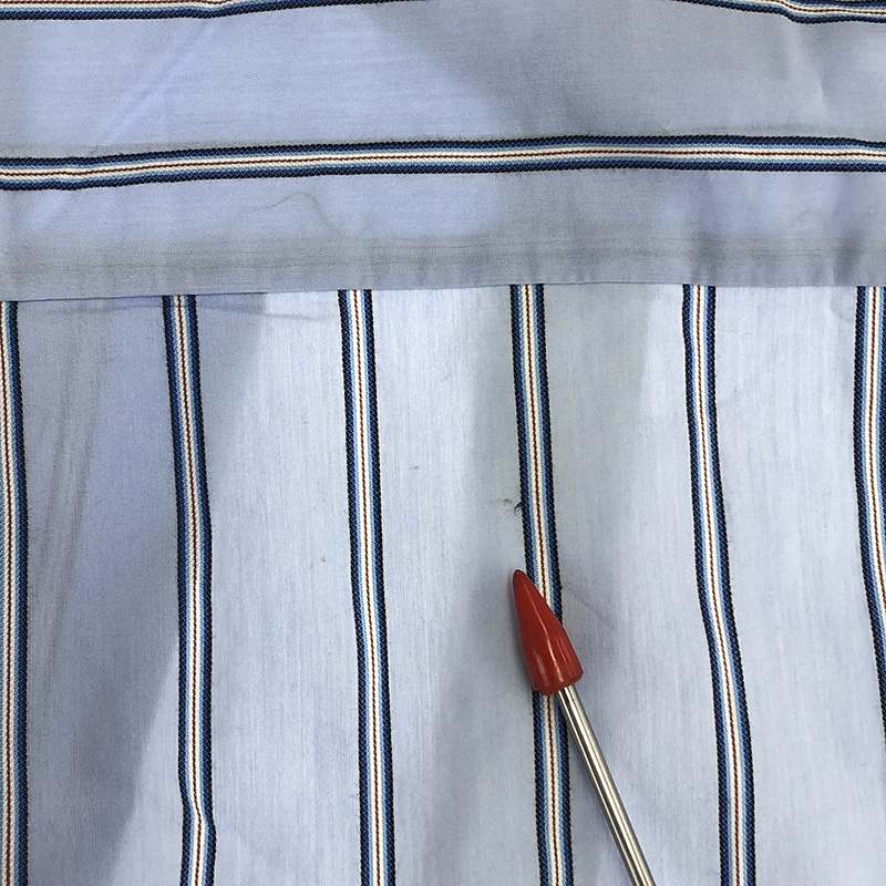 yori / ヨリ ストライプ バンドカラー ノースリーブ シャツワンピース