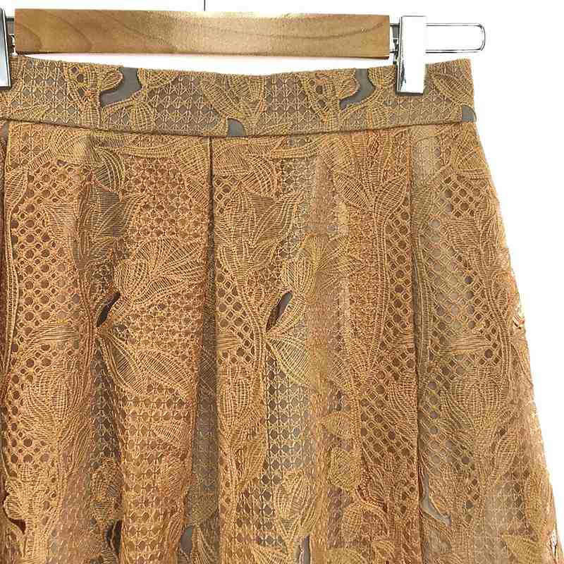 ebure / エブール × Ron Herman ロンハーマン別注 ボタニカル柄 レース タックスカート