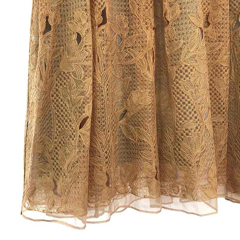 ebure / エブール × Ron Herman ロンハーマン別注 ボタニカル柄 レース タックスカート