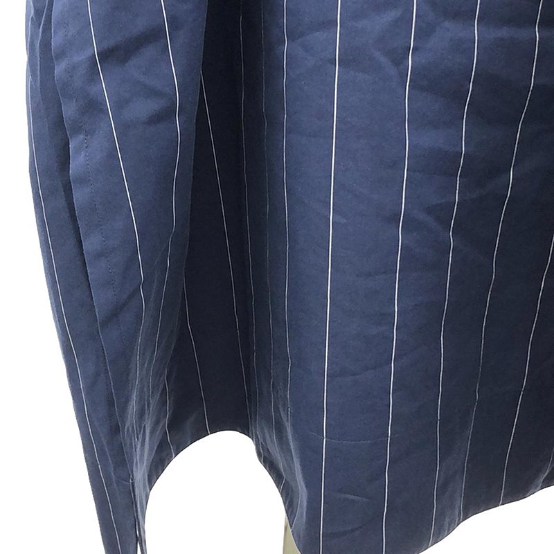 BLAMINK / ブラミンク ストライプ バンドカラーシャツワンピース