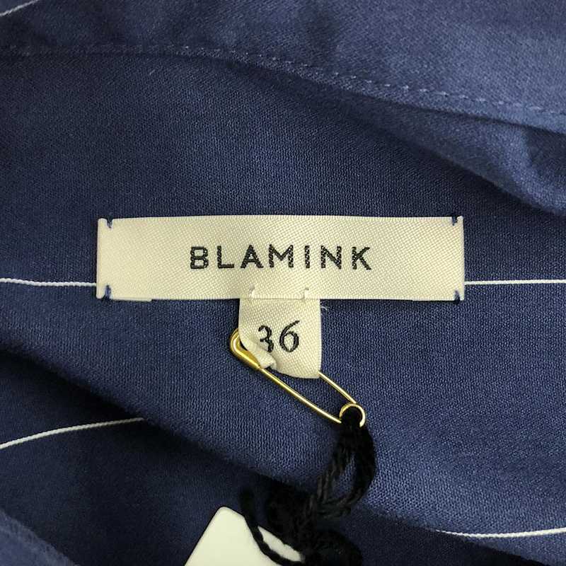 BLAMINK / ブラミンク ストライプ バンドカラーシャツワンピース