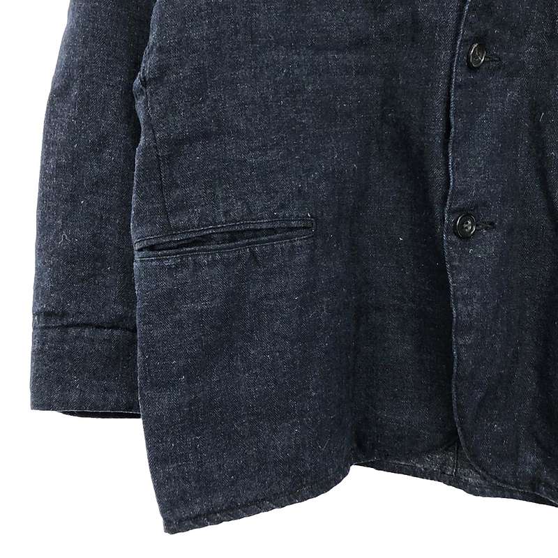 AUBERGE / オーベルジュ PROF ドロゲ インディゴ染め ヘリンボーン サックコート ジャケット